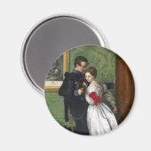 De zwarte Brunswicker van John Everett Millais Magneet (Voorkant / Achterkant)