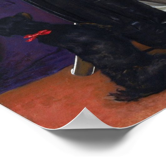 De zwarte Brunswicker van John Everett Millais Poster (Hoek)