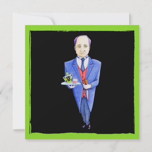 De zwarte butler-moord kaart (Achterkant)