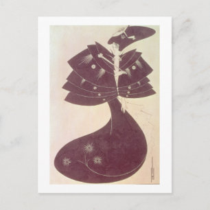 De zwarte cape, illustratie voor de Engelse redact Briefkaart