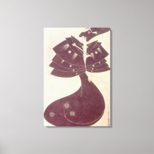 De zwarte cape, illustratie voor de Engelse redact Canvas Afdruk