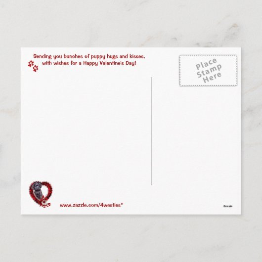 De zwarte Cocker-spaniël #2 u heeft de Omhelzingen Feestdagenkaart (Achterkant)