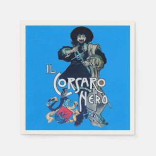 DE ZWARTE CORSAIR grijs Servetten