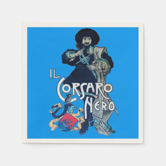 DE ZWARTE CORSAIR grijs Servetten (Voorkant)