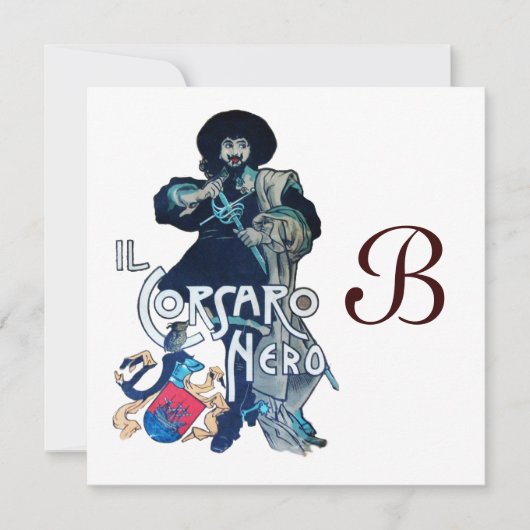 DE ZWARTE CORSAIR-MONOGRAM, wit Aankondiging (Voorkant)