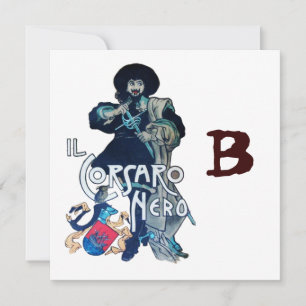 DE ZWARTE CORSAIR-MONOGRAM, wit Aankondiging