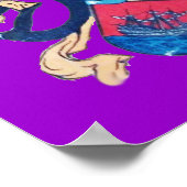 DE ZWARTE CORSAIR paars Poster (Hoek)