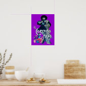 DE ZWARTE CORSAIR paars Poster (Keuken)