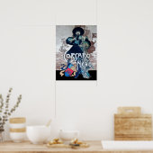 DE ZWARTE CORSAIR/Pirate Ship Battle in Sepia Poster (Keuken)