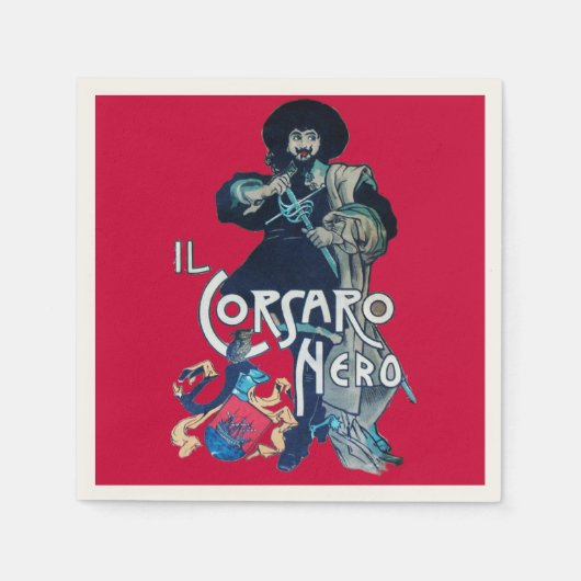DE ZWARTE CORSAIR rood Servet (Voorkant)