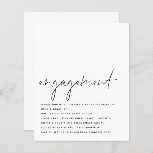 De zwarte de Partij van de Overeenkomst van de Ove (Voorkant / Achterkant)