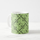 De zwarte dobbelt koffiemok (Voorkant links)