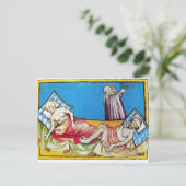 De zwarte dood van de Bijbel van Toggenburg 1411 Briefkaart (Staand voorkant)