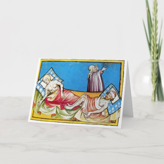 De zwarte dood van de Bijbel van Toggenburg 1411 Kaart (Voorkant)