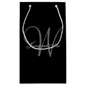 De Zwarte en de Zilveren bruiloft van het monogram Klein Cadeauzakje (Achterkant)