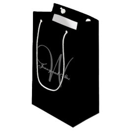 De Zwarte en de Zilveren bruiloft van het monogram Klein Cadeauzakje