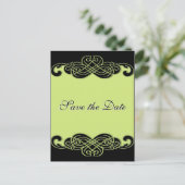 De zwarte en Groene Rol van de Peer sparen het Bri Aankondigingskaart (Staand voorkant)