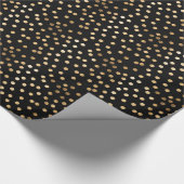 De zwarte en het Goud schitteren Stad stippelen Cadeaupapier (Hoek)