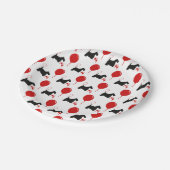 De Zwarte en het Rood van de Partij van Scottie Papieren Bordje (Gekanteld)