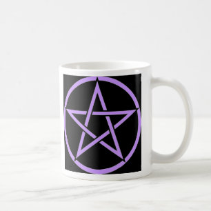 De zwarte en Lila Pentacle Pentagram/Mok van Koffiemok