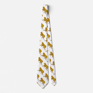 De Zwarte en Oranje Druk van de tijger Stropdas