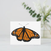 De zwarte en Oranje Vlinder van de Monarch Briefkaart (Staand voorkant)