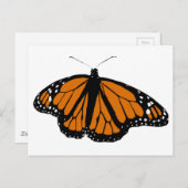 De zwarte en Oranje Vlinder van de Monarch Briefkaart (Voorkant / Achterkant)