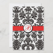 De zwarte en Rode Uitnodiging van het Huwelijk van (Achterkant)