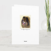 De Zwarte en Tan die van Pomeranian het Originele Kaart (Achterkant)