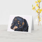 De zwarte en Tan Notecard van de tekkel Kaart (Gele Bloem)