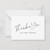 De zwarte en witte bruiloft van de begroting danke notitiekaartje (Voorkant)