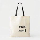 De zwarte en witte Canvas tas van Paris Merci (Voorkant)