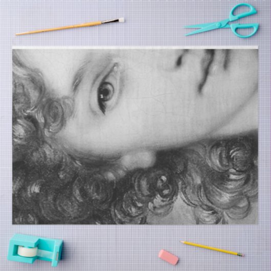 De zwarte en witte dame tissuepapier (Craft)