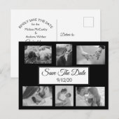 De zwarte en Witte Foto sparen de Datum Aankondigingskaart (Voorkant / Achterkant)