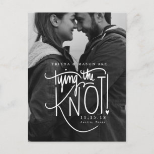 De zwarte en Witte Foto sparen de Datum Aankondigingskaart