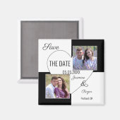 De zwarte en Witte Foto sparen de Magnet van de Da (Voorkant / Achterkant)