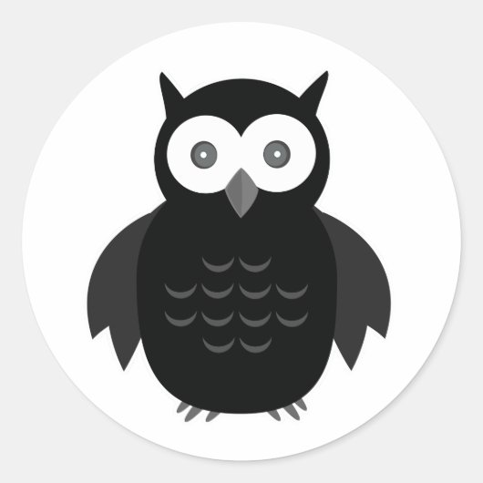 De zwarte en witte kieuwen ronde sticker (Voorkant)