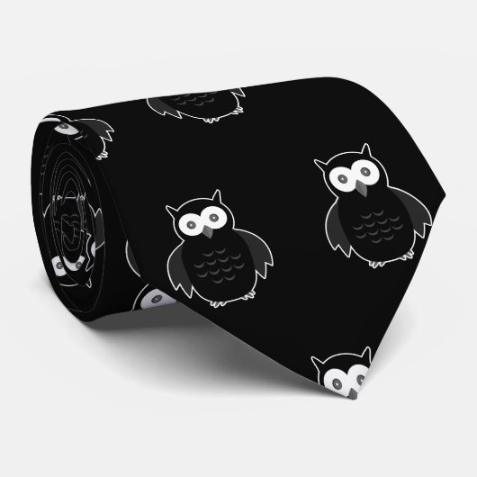 De zwarte en witte kieuwen stropdas (Opgerold)