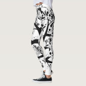 De zwarte en witte levensboom leggings (Links)