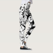 De zwarte en witte levensboom leggings (Rechts)