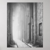 De zwarte en witte Misty-vallei loopt uit Poster (Voorkant)