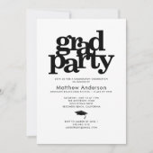 De zwarte en witte partij van het afstudeerder mod kaart (Voorkant)