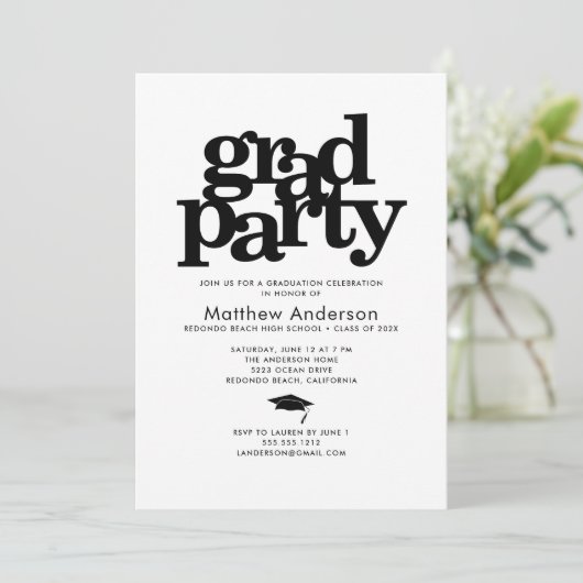 De zwarte en witte partij van het afstudeerder mod kaart (Staand voorkant)