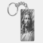 De zwarte en witte Sleutelhanger (Voorkant Links)