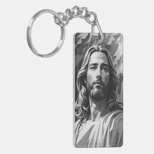 De zwarte en witte Sleutelhanger (Voorkant Links)