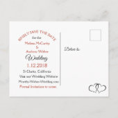 De zwarte en Witte Stippen Foto sparen het Briefka Aankondigingskaart (Achterkant)