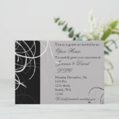 de zwarte en witte Uitnodiging van de Collectieve (Staand voorkant)