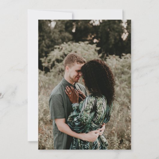 De zwarte en Witte Verzegeling van de Moderne Datu Save The Date (Achterkant)