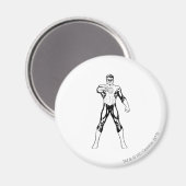 De zwarte en Witte Vooruitziende Vooruitzichten Magneet (Voorkant / Achterkant)