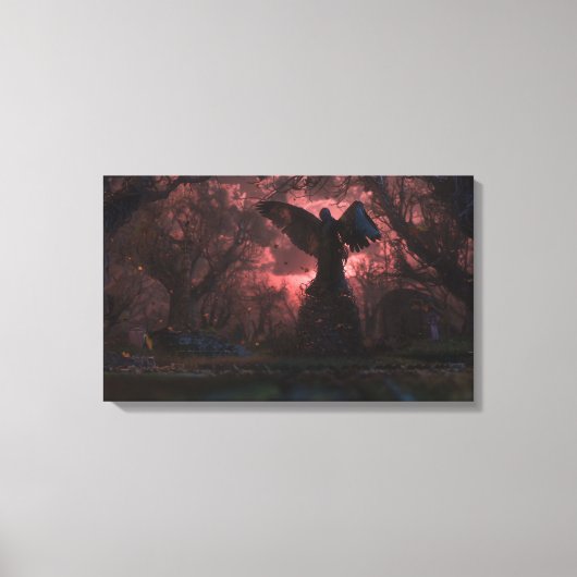 De zwarte engel canvas afdruk (Voorkant)